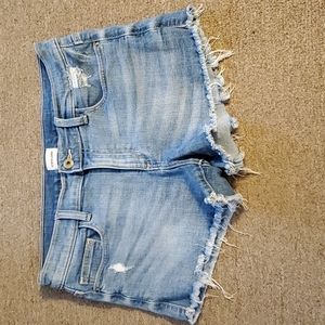 Midrise jean cutoff shorts